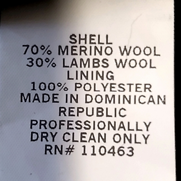 Andrea Brem Womens Black Wool Double Breasted Pea Coat. Sz Small - Picture 9 of 9